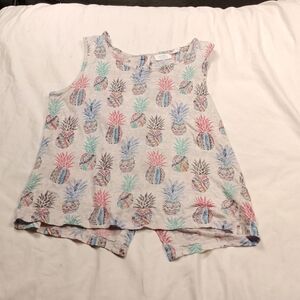 Sigrid Olsen 100% linen sleeveless top size medium